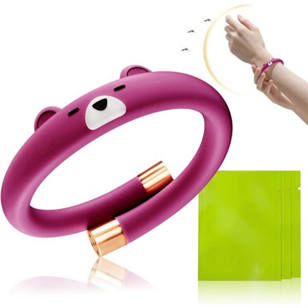 Myggearmbånd til børn, citronella-armbånd, myggearmbånd til udendørs brug, udskiftelige patroner