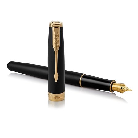 Parker Sonnet Black/Gold Fyldepen Fine
