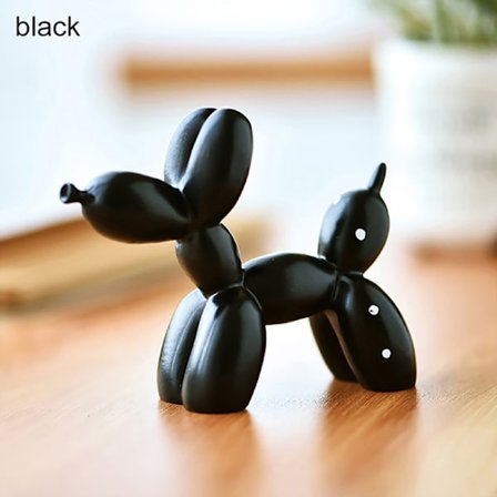 Skulptur Present Liten Ballong Hund Hem Desktop Ornament Cake Des Black
