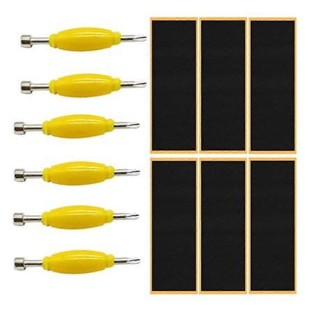 12-pakning Fingerboard Grip Tape Skumklistremerke Erstatning + Skrutrekkerverktøy Muttertrekker for Finger Skateboards