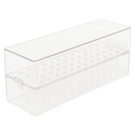 48 Huller Akryl Neglefreser Holder Organizer Bor Bits Display Oppbevaringsboks Transparent Neglefreser Beholder Etui