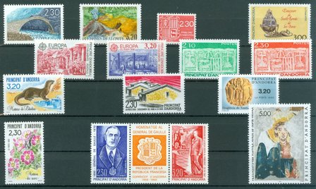 Fransk Andorra - Årgang 1990 - Postfrisk - YT 385-399
