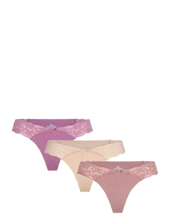 Seamless String W Lace On Side 3-Pack Patterned Missya