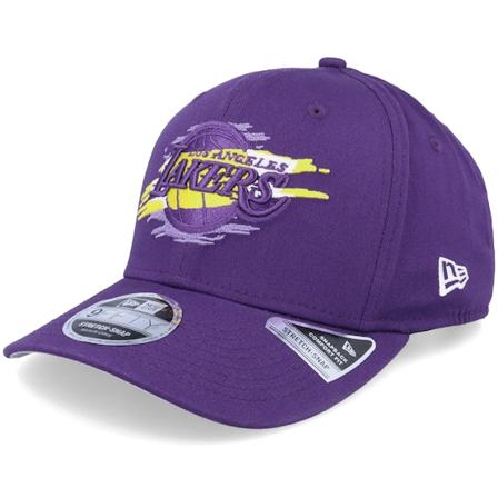New Era - Los Angeles Lakers Tear Logo 9FIFTY Purple Adjustable Adjustable Purple Cap - NBA @ Hatstore