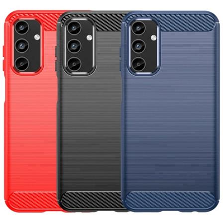 SKALO Samsung A15 5G Armor Carbon Iskunkest v TPU suojakuori - Blue