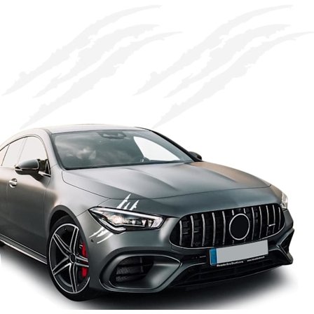 2 stk. Klo-mærker Reflekterende Sticker Dekal til Bil Forlygte (Hvid