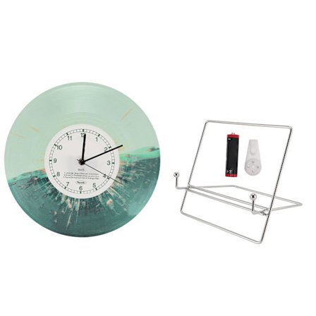 12-tommers lydløs kvarts veggklokke, mørkegrønn