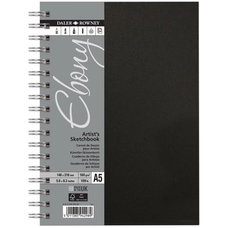 Ebony Artist's Sketch Book A5
