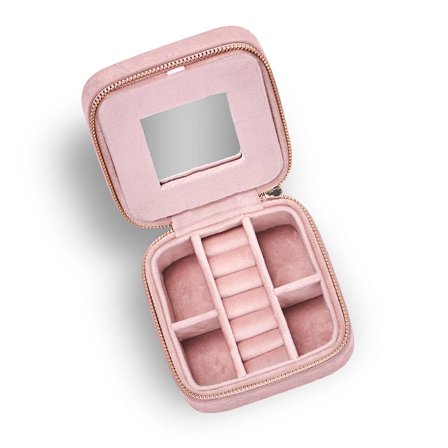 Gillian Jones Smykkeskrin Rosa velour, Tøj & Bolig, Opbevaring & Organisering, Smykkeskrin