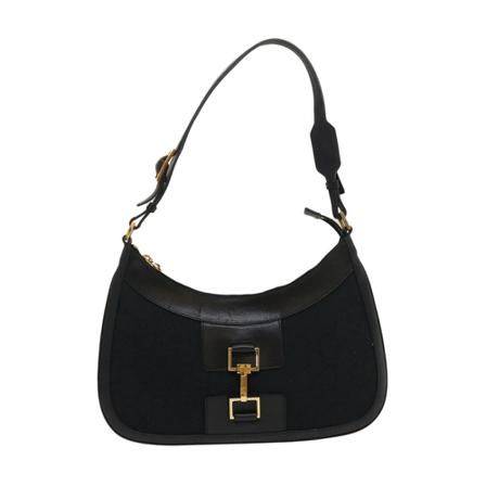 Gucci Vintage, Pre-owned Shoulder bag Zwart, Dames, Maat:ONE Size,leer