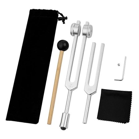 528 Hz Stemmegafler for Healing Chakra Set OM136.1 Hz for Reparasjon Lydhealing Instrumenter med Tun DB