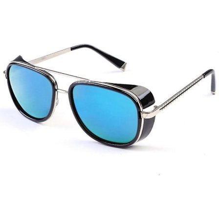 Fashion Punk Retro Solglasögon Män och Kvinnor Vintage Solglasögon Rektangulära Solglasögon UV400 Linser