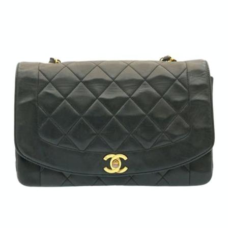 Chanel Vintage Pre-owned Leather Flap Tas , Zwart , Dames , Maat: ONE Size Vintage Tassen