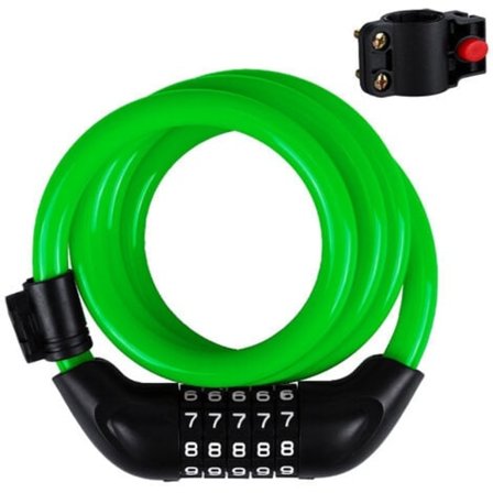 Cykellås 120cm 5-siffrigt Digitalt Kombinationslås för Cykel Elfordon Motorcykel Vagn Väska Dörrlås