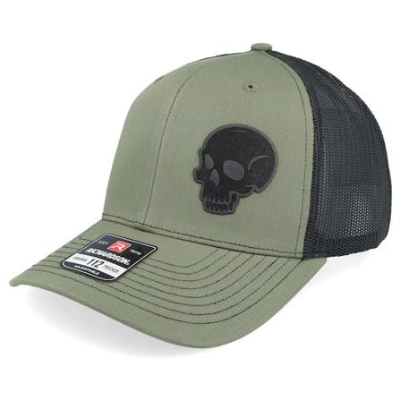 Iconic - Zelená trucker Kšiltovka - Skull Engraved 112 Split Loden/Black Trucker @ Hatstore