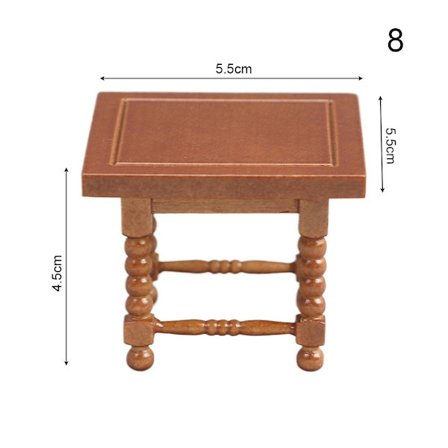 Tebord av trästomme 8 8