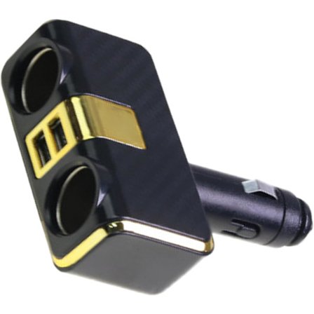 Bilstøpsel med Sigaretttenner 1 til 2 Billader med 2xUSB-port 100W Rask Lading Billader for 12-24V Kjøretøy