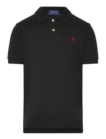 Ralph Lauren Kids The Iconic Mesh Polo Shirt - Black - 109-116