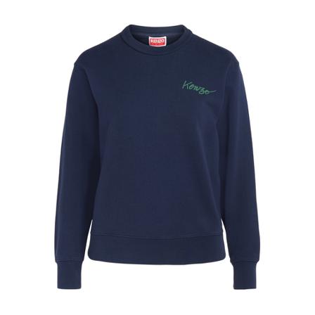 Kenzo, Poppy crew sweatshirt Niebieski, Kobieta, Rozmiar: S
