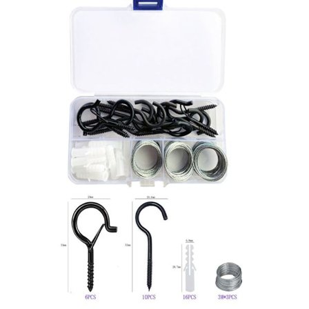 35 stk Takskruekrok Q-Skrue Hengekroker Metall Sc