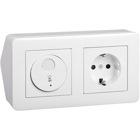 Schneider Electric Exxact WDE002465 Hörnbox med timer och och vägguttag, Strömbrytare & vägguttag