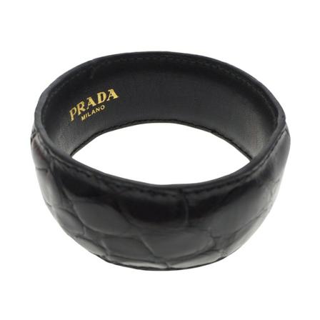 Prada Vintage Bracelets Sort, Dame Vintage Smykker, Størrelse: ONE Size
