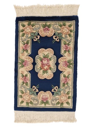 Oriental China 90 Line Rug 60X90 Black/Orange Wool, China