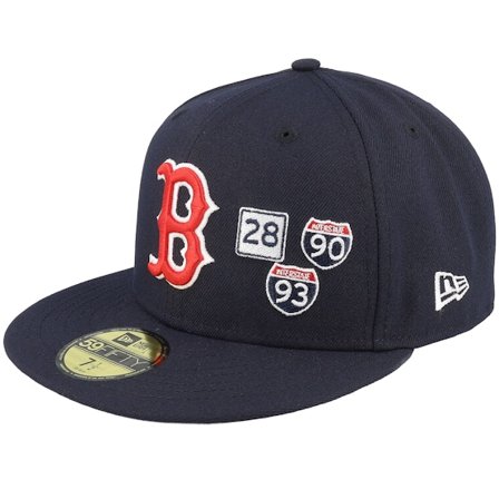 New Era - Azul fitted Gorra - Boston Red Sox Late Night Drive 59FIFTY Navy Fitted @ Hatstore