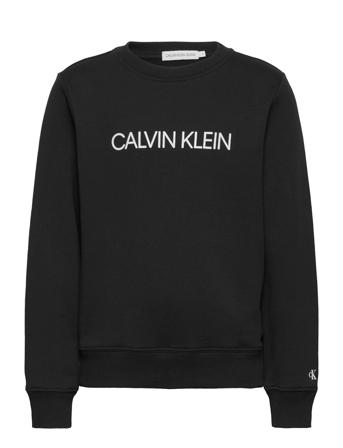 Institutional Logo Sweatshirt Sweatshirt Trøje Sort Calvin Klein