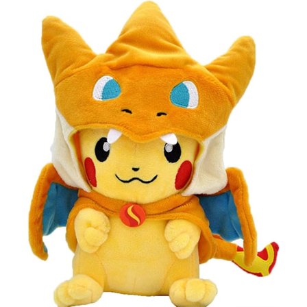 Anime Plushies Legetøj Aftagelig Ildsprudende Drage Charizard Hat Sød Plushies Interessant Plushie Til Unisex (Gul Smile Plushie Legetøj)