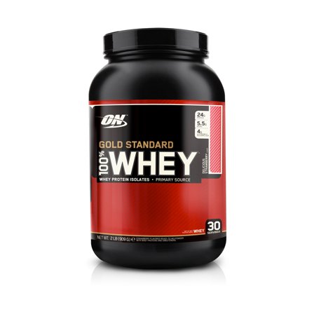 Optimum Nutrition Gold Standard 100% Whey - Delicious Strawberry, Kosttilskudd, Proteinpulver, Myseprotein (Whey Protein)