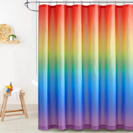 Muggbestandig regnbue dusjforheng, 180x180cm, polyester