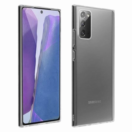 Skyddande skal - Samsung - Galaxy Note 20 - Mjuk silikon - Härdat glas 9H - Svart