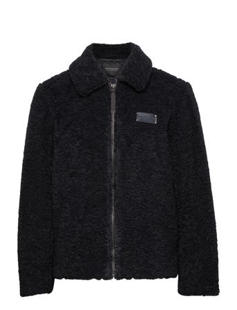 Short Quilted Sherpa Jacket Black Scotch & Soda