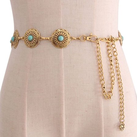 Metallkedja Bälte Agatsten Midjeband GOLD L18 gold L18