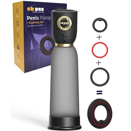 OHYES Automaattinen Penispumppu Peniksenrenkailla - Miesten Seksilelut -