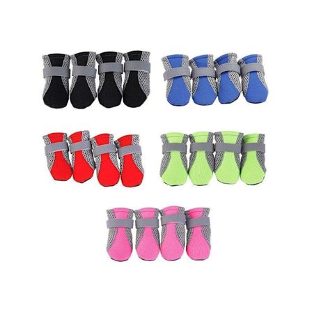 4 st M-storlek Halksäkra Vattentäta Skyddande Hundskor Regnstövlar Husdjursstrumpor Stövletter M