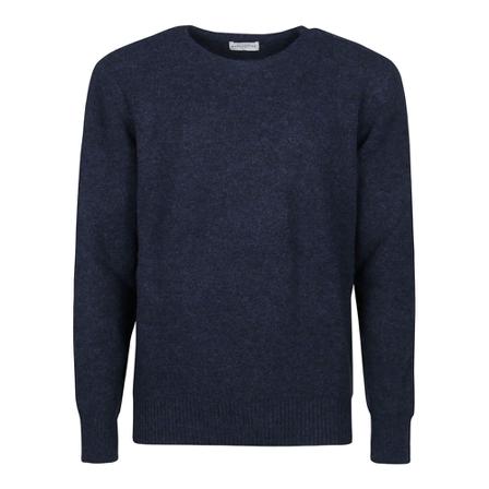 Ballantyne, Plain Sweater Blauw, Heren, Maat:L