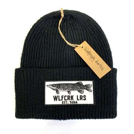 Wolfcreek Pike Patch Knitted Beanie - Black