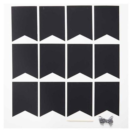 Krans av 12 regnbågspappersflaggor