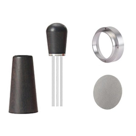 Kafferører Fordeler Nål Kafferører Espresso Rustfritt Stål Mottak Pulver Ring Sett Kaffeverktøy 51MM