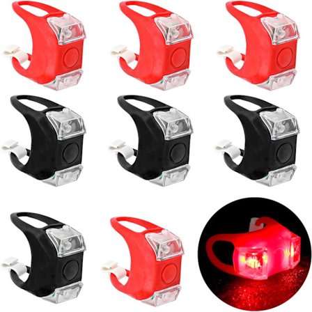 Cykellampor, Vattentäta Fram- och Baklyktor, 3-läges Smart Cykelbelysning, Cykelbelysningskit, Ej Uppladdningsbara Cyklar, Batterier Ingår