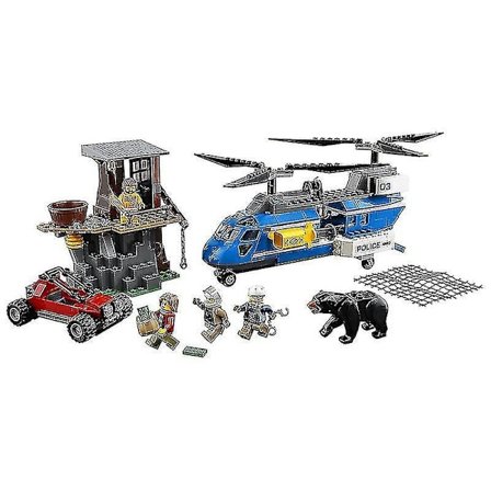 10863 60173 City Series Air Fighter Mountain Police Building Blocks Children Special Toys Gifts