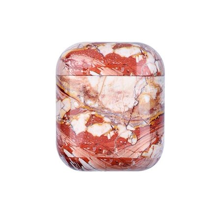 Skyddsfodral till AirPods - Röd Marmor