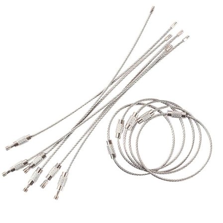 Nyckelband i rostfritt stål, nyckelringar i rostfritt stål, nyckelringsslinga