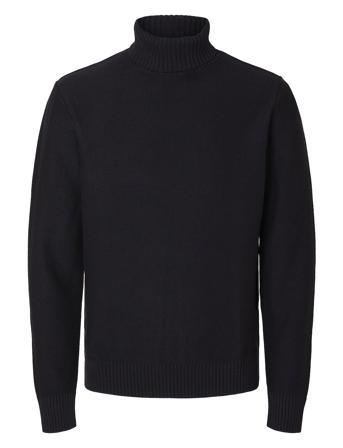Slhaxel Ls Knit Roll Neck W Knitwear Turtlenecks Svart Selected Homme*Betinget Tilbud