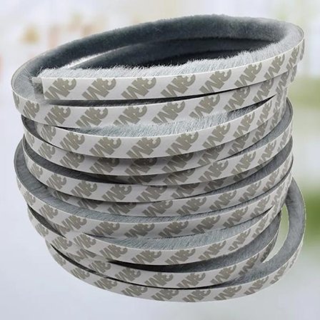 10m Selvklebende ullstrimmel 9x5 Grå Vindbørstelist Hjem Dør Vindu Isolasjonstetning