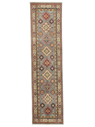 Kazak Fine Teppich 78X300 Läufer Wolle, Afghanistan