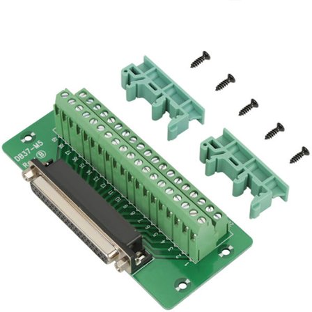 DB37 DIN-skenemonteringsgränssnittsmodul Terminal Breakout Board (Honhuvud)