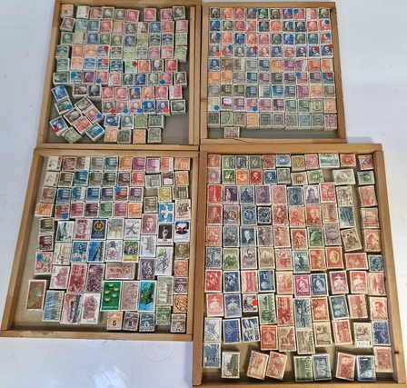 Danmark - Samling med bundter i 4 bakker - Stemplet